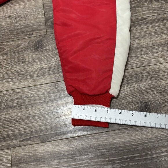 VTG CCM Bomber Jacket Mens S Red White Varsity Retro Nutri Chef Baseball 70s 80s - Picture 10 of 16